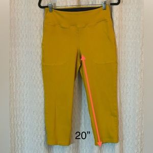 Yellow capri leggings